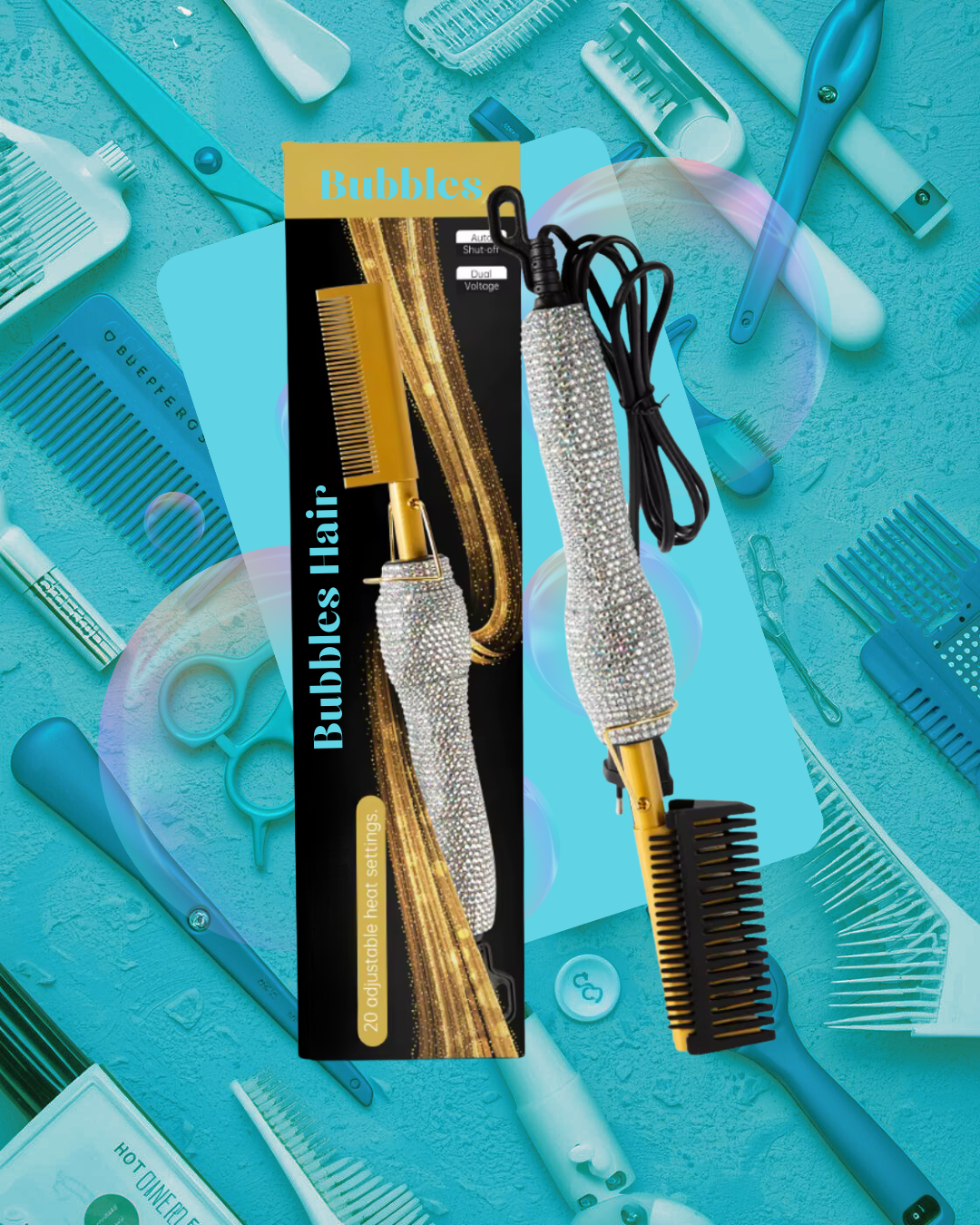 Bubbles Hair Co. Ceramic Hot Comb