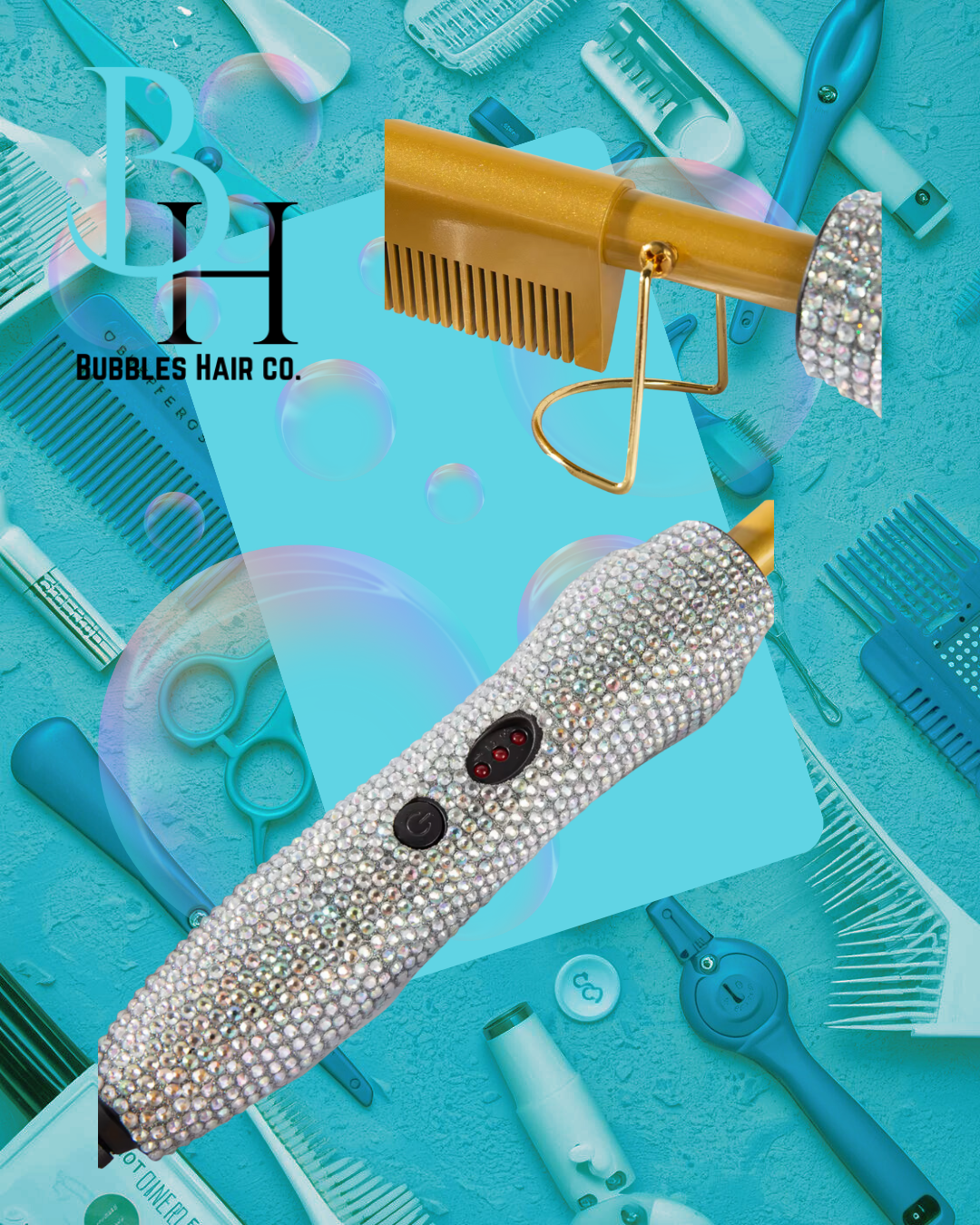 Bubbles Hair Co. Ceramic Hot Comb